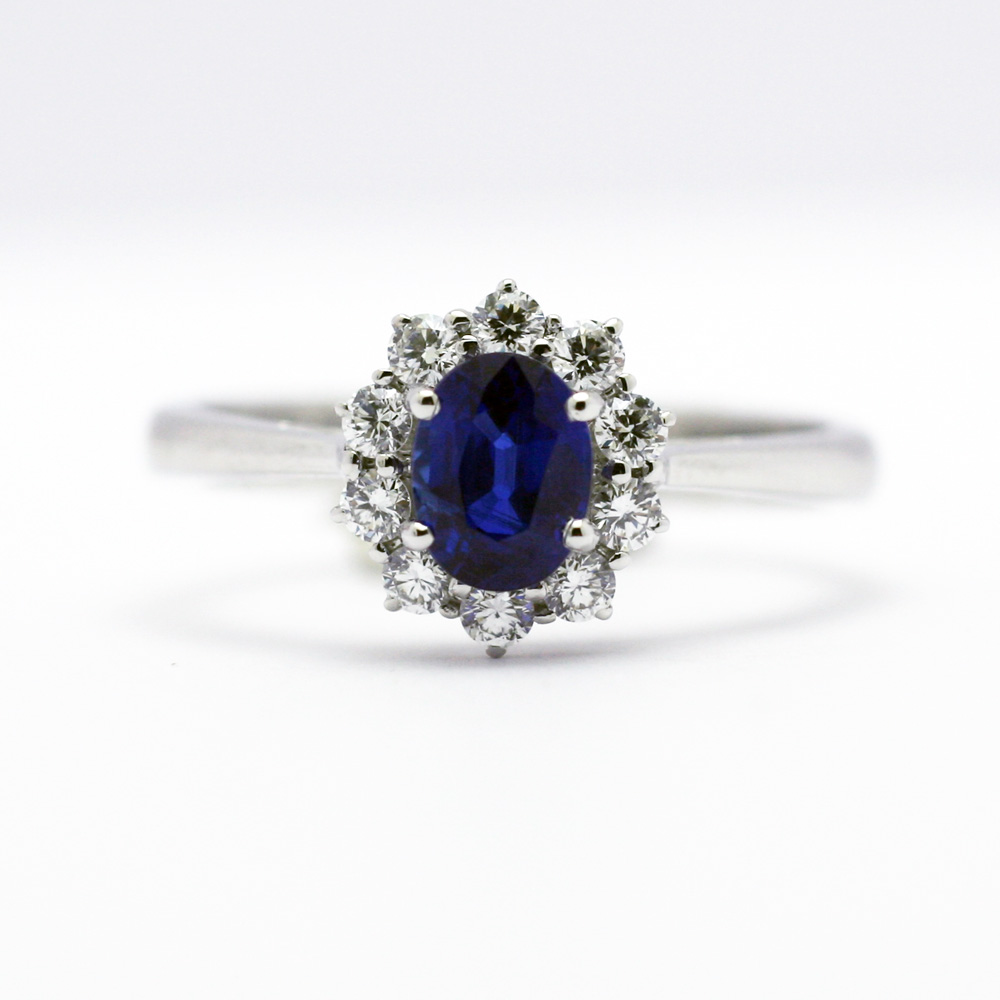 Anello a fiore zaffiro e diamanti, Leo Pizzo - immagine 2