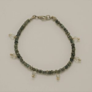 Bracciale labradorite e quarzo
