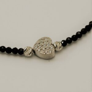 Bracciale Onice e cuore