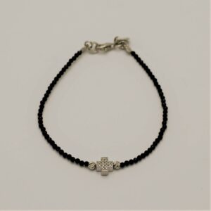 Bracciale Onice e croce