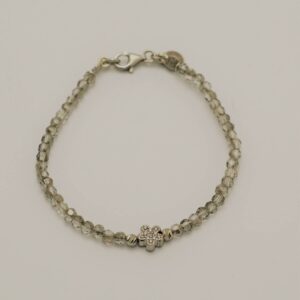 Bracciale Labradorite e fiore