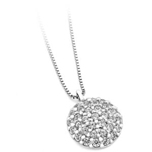 Collana pavè rotondo in oro 18kt, Ambrosia