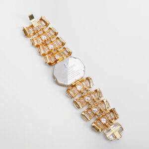 Orologio Dorato con Cristalli Swarovski, Gianfranco Ferrè