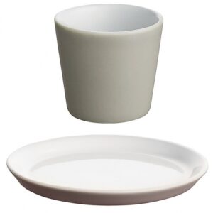 Tazza caffè con piatto, collezione Tonale, Alessi