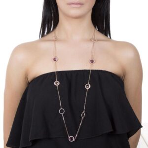 Collana lunga champagne ametista , Boccadamo