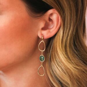 Orecchini pendenti verde Crisette, Boccadamo