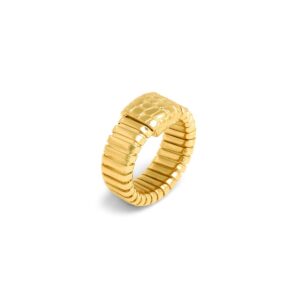 Anello Tubogas croco dorato, Giovanni Raspini