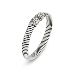 Bracciale Tubogas croco medio, Giovanni Raspini