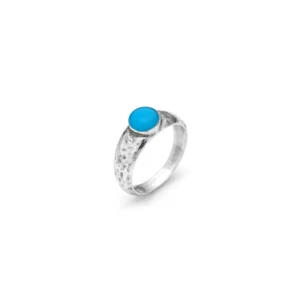 Anello martellato agata azzurra, Giovanni Raspini