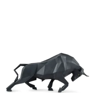 Scultura Toro, nero opaco, Lladrò