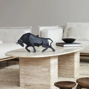 Scultura Toro, nero opaco, Lladrò