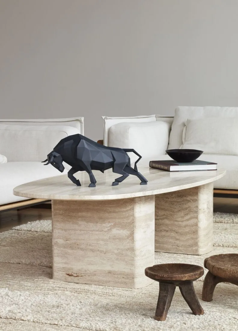 Scultura Toro, nero opaco, Lladrò - immagine 2