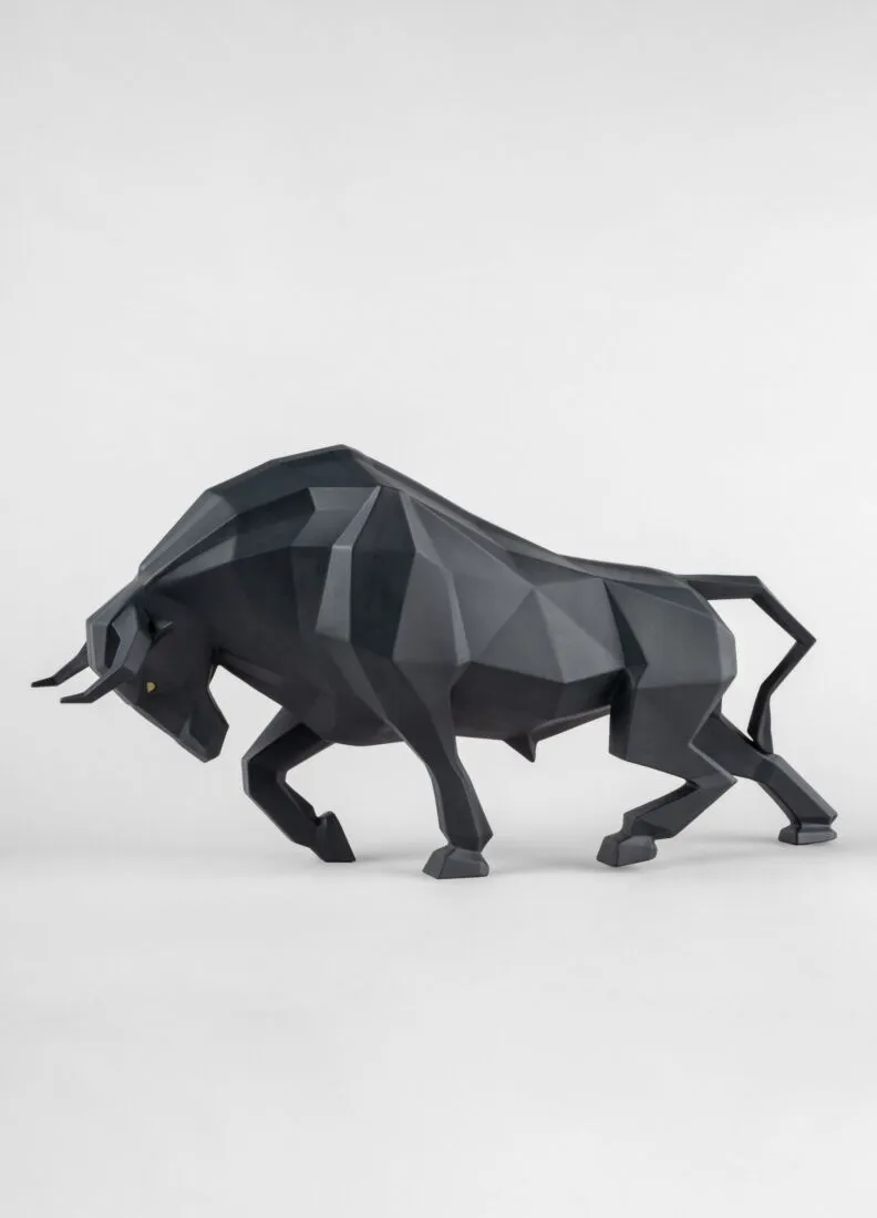 Scultura Toro, nero opaco, Lladrò - immagine 3