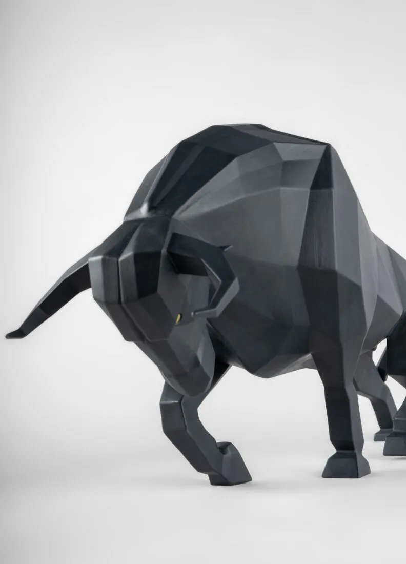 Scultura Toro, nero opaco, Lladrò - immagine 4