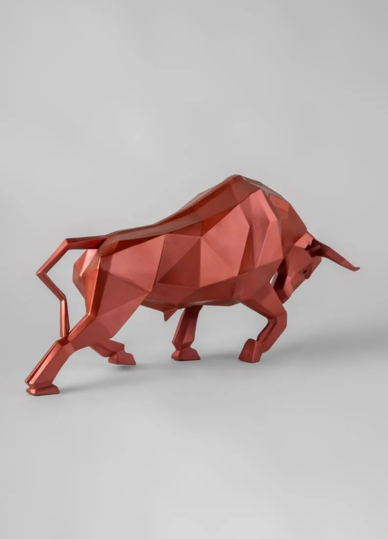 Scultura Toro, Rosso metallizzato, Lladrò - immagine 5