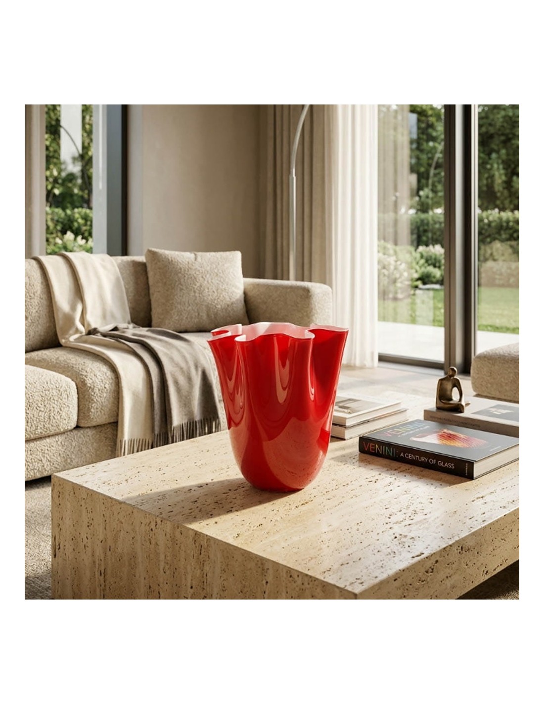 Vaso Wave rosso, Onlylux - immagine 2