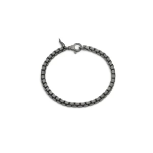 Bracciale maglia quadra black, Giovanni Raspini